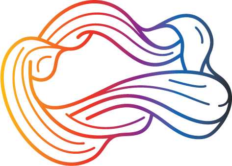 Illustration of plasma in a wave pattern with a gradient color.